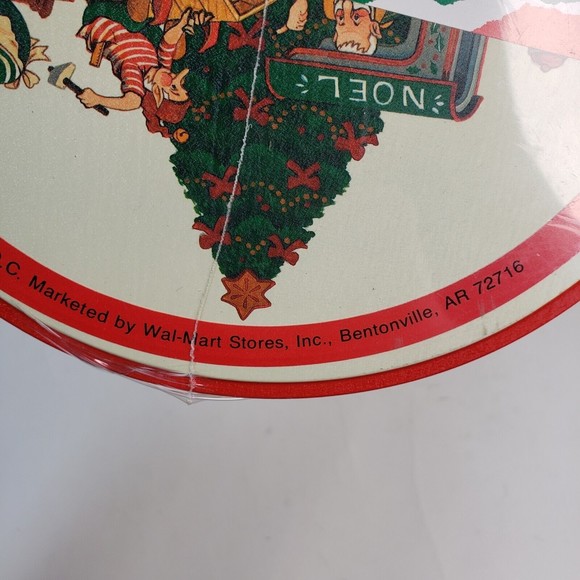 New Sealed Vintage 70s Walmart Set of 3  Christmas Tins Christmas Tree Scene - Picture 8 of 8